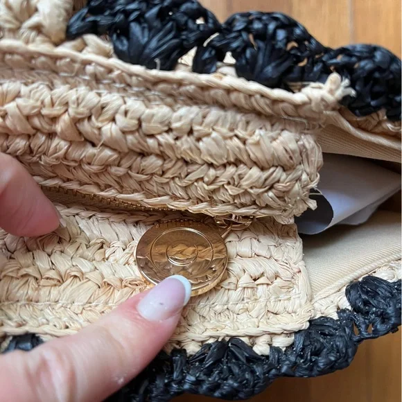 NWT! kate spade new york x Target Raffia Bow Tote Bag in Natural FIRM PRICE - Picture 6 of 9